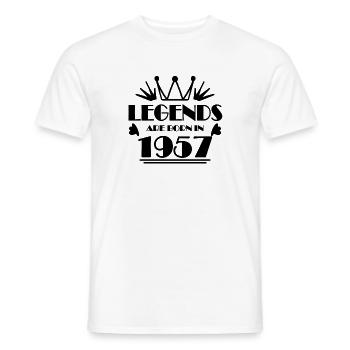 1957 - Jahrgang 1957 - Männer T-Shirt - Weiß - Vorne - AI Model Male 178 dark (178cm)