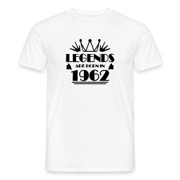 1962 - Born 1962 - Men's T-Shirt - white - Front - AI Model Male 178 dark (178cm)
