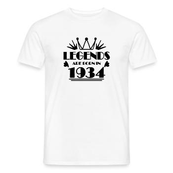 1934 - born 1934 - Men's T-Shirt - white - Front - AI Model Male 178 dark (178cm)