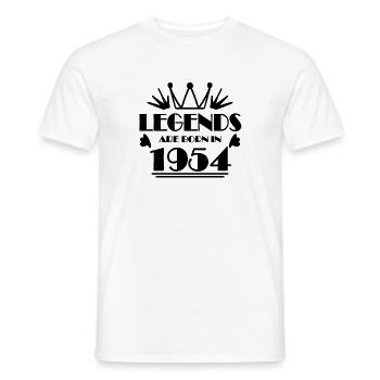 1954 - Né en 1954 - T-shirt homme - blanc - Devant - AI Model Male 178 dark (178cm)