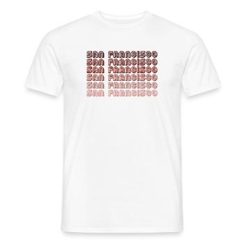 San Francisco Raster Gradient Muster - Männer T-Shirt - Weiß - Vorne - AI Model Male 178 dark (178cm)
