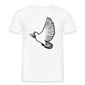 Transparente Friedenstaube - Männer T-Shirt - Weiß - Vorne - AI Model Male 178 dark (178cm)