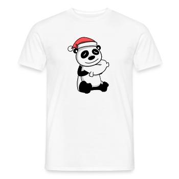 Panda Noël Sommeil Sommeil Sommeil - T-shirt homme - blanc - Devant - AI Model Male 178 dark (178cm)
