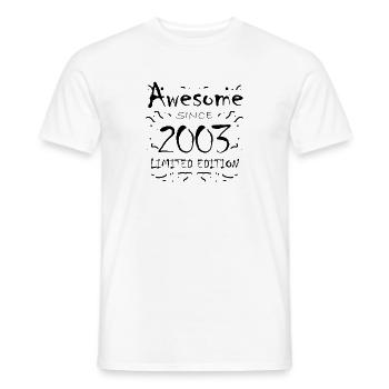 2003 - Born 2003 - Fantastic since 2003 - Men's T-Shirt - white - Front - AI Model Male 178 dark (178cm)