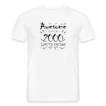 2000 - Vintage 2000 - Fantastic since 2000 - Men's T-Shirt - white - Front - AI Model Male 178 dark (178cm)