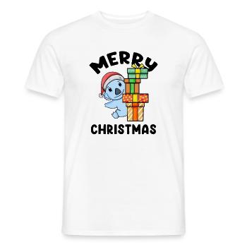Joyeux Noël Koala - T-shirt homme - blanc - Devant - AI Model Male 178 dark (178cm)