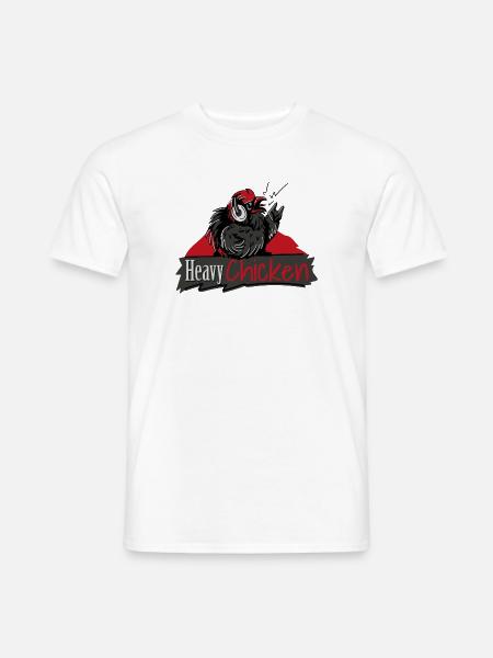 Heavy Chicken - Männer T-Shirt - Weiß