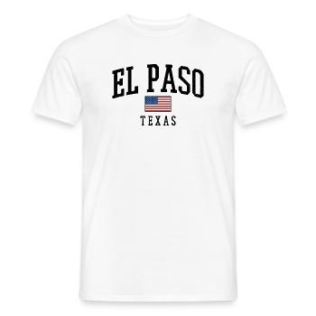 El Paso Texas Retro Shirt - Männer T-Shirt - Weiß - Vorne - AI Model Male 178 dark (178cm)