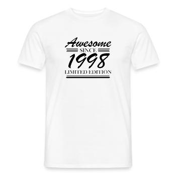 1998 - Born 1998 - Fantastic since 1998 - Men's T-Shirt - white - Front - AI Model Male 178 dark (178cm)