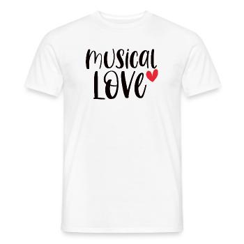 Musical Love Theater Drama Broadway Gift - Men's T-Shirt - white - Front - AI Model Male 178 dark (178cm)
