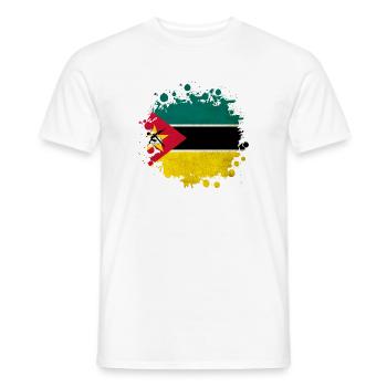 Mozambique blob flag design - Men's T-Shirt - white - Front - AI Model Male 178 dark (178cm)