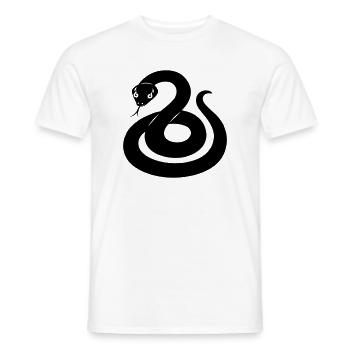 Schlangenschattenfigur aus dem chinesischen Tierkreis - Männer T-Shirt - Weiß - Vorne - AI Model Male 178 dark (178cm)