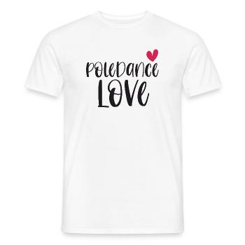 Pole Dance Dancer Poledancing Love Gift - Men's T-Shirt - white - Front - AI Model Male 178 dark (178cm)