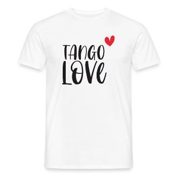 Tango Love! Danseur danse danse couple cadeau - T-shirt homme - blanc - Devant - AI Model Male 178 dark (178cm)