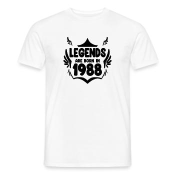 1988 - Born 1988 - Men's T-Shirt - white - Front - AI Model Male 178 dark (178cm)