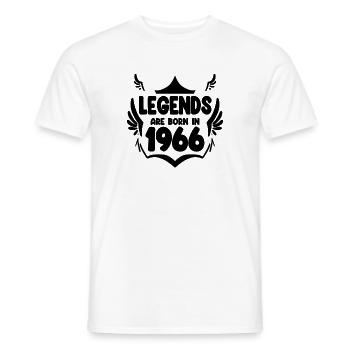 1966 - Born 1966 - Men's T-Shirt - white - Front - AI Model Male 178 dark (178cm)