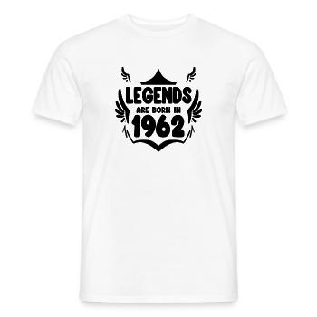 1962 - Born 1962 - Men's T-Shirt - white - Front - AI Model Male 178 dark (178cm)