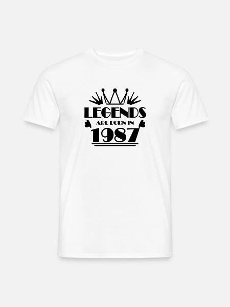1987 - Born 1987 - Men's T-Shirt - white