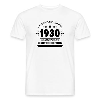 1930 - Jahrgang 1930 - Männer T-Shirt - Weiß - Vorne - AI Model Male 178 dark (178cm)