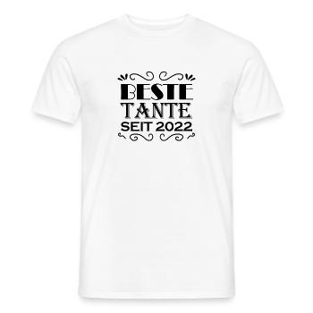 Beste Tante seit 2022 - Männer T-Shirt - Weiß - Vorne - AI Model Male 178 dark (178cm)
