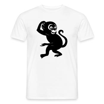 Monkey shadow figure - Men's T-Shirt - white - Front - AI Model Male 178 dark (178cm)
