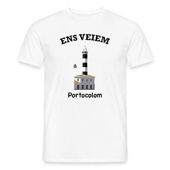 Portocolom Mallorca, Katalanisch, Wir sehen uns - Männer T-Shirt - Weiß - Vorne - AI Model Male 178 dark (178cm)