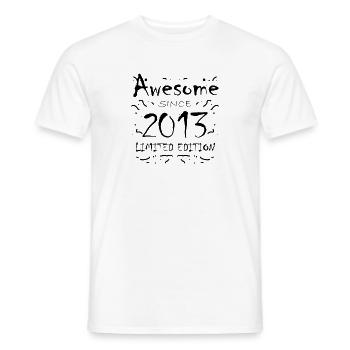 2013 - Men's T-Shirt - white - Front - AI Model Male 178 dark (178cm)