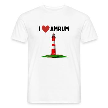I love Amrum - Men's T-Shirt - white - Front - AI Model Male 178 dark (178cm)