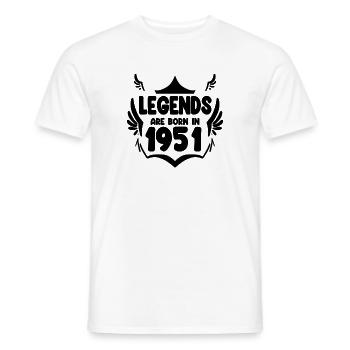 1951 - Born 1951 - Year of birth 1951 - Men's T-Shirt - white - Front - AI Model Male 178 dark (178cm)