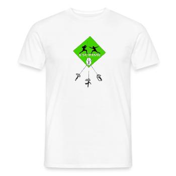 Fencing - Men's T-Shirt - white - Front - AI Model Male 178 dark (178cm)