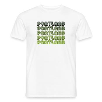 Portland Retro Gradient Pattern - Men's T-Shirt - white - Front - AI Model Male 178 dark (178cm)