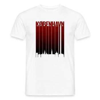 Copenhagen Red Gradient Typo - Men's T-Shirt - white - Front - AI Model Male 178 dark (178cm)