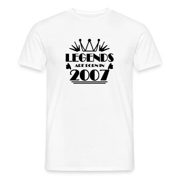 2007 - Jahrgang 2007 - Männer T-Shirt - Weiß - Vorne - AI Model Male 178 dark (178cm)