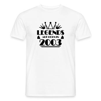 2003 - Jahrgang 2003 - Männer T-Shirt - Weiß - Vorne - AI Model Male 178 dark (178cm)