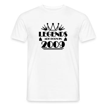 2009 - Jahrgang 2009 - Männer T-Shirt - Weiß - Vorne - AI Model Male 178 dark (178cm)