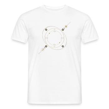 Goldene Sternenringe Schmuck - Männer T-Shirt - Weiß - Vorne - AI Model Male 178 dark (178cm)