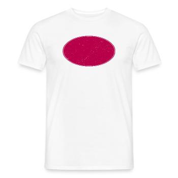 Ovaler Background schmutzig weinrot - Männer T-Shirt - Weiß - Vorne - AI Model Male 178 dark (178cm)