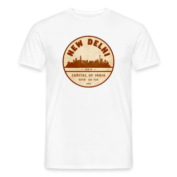 Neues Delhi Skyline Vintage Badge - Männer T-Shirt - Weiß - Vorne - AI Model Male 178 dark (178cm)