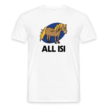 Icelandic Pooys Cool Statement Icelandic Horses Horse Fan - Men's T-Shirt - white - Front - AI Model Male 178 dark (178cm)