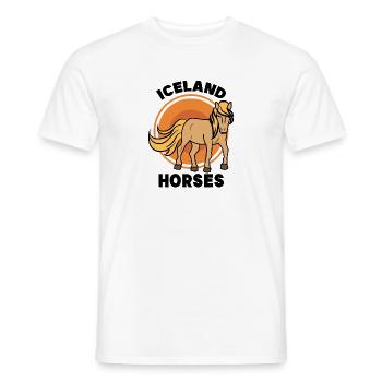 Islandpferde Pferdenarr Statement Araber Trab - Männer T-Shirt - Weiß - Vorne - AI Model Male 178 dark (178cm)