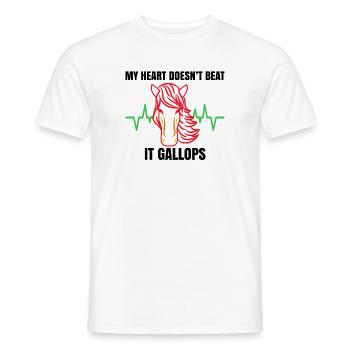 Étalon Cool Chevaux islandais Cheval Déclaration d’amour - T-shirt homme - blanc - Devant - AI Model Male 178 dark (178cm)