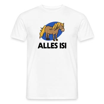Cool Statement Islandpferde Islandponys Pony - Männer T-Shirt - Weiß - Vorne - AI Model Male 178 dark (178cm)