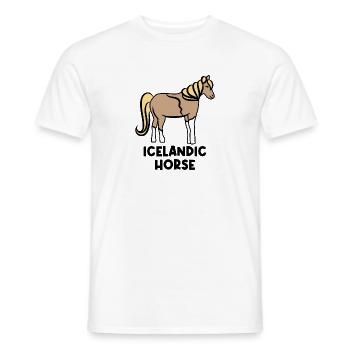 Islandpferde Pferdenarr Haflinger Ross Spruch - Männer T-Shirt - Weiß - Vorne - AI Model Male 178 dark (178cm)
