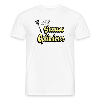Genuss Optimierer - Männer T-Shirt - Weiß - Vorne - AI Model Male 178 dark (178cm)