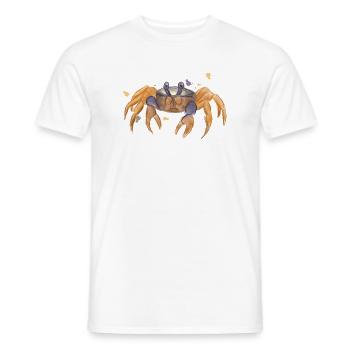 Cute crab illustration sketch drawing - Men's T-Shirt - white - Front - AI Model Male 178 dark (178cm)