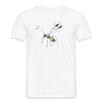 Tiny Fairyfly drawing - Men's T-Shirt - white - Front - AI Model Male 178 dark (178cm)