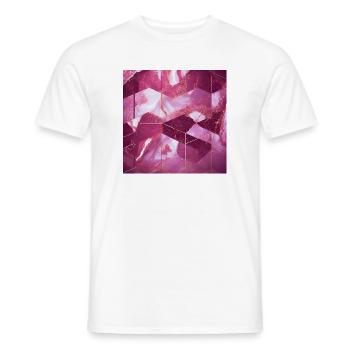 Pink Gold Marble Texture Geometric - Men's T-Shirt - white - Front - AI Model Male 178 dark (178cm)