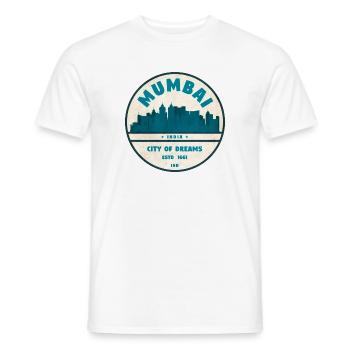 Mumbai Stadt der Träume Skyline - Männer T-Shirt - Weiß - Vorne - AI Model Male 178 dark (178cm)
