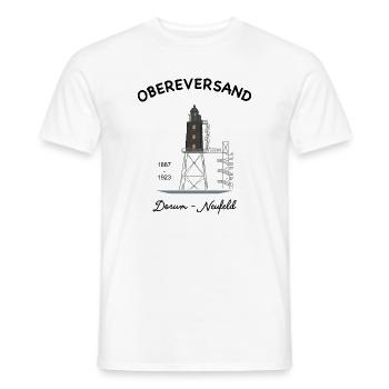 Leuchtturm Obereversand, Dorum- Neufeld, Nordsee - Männer T-Shirt - Weiß - Vorne - AI Model Male 178 dark (178cm)