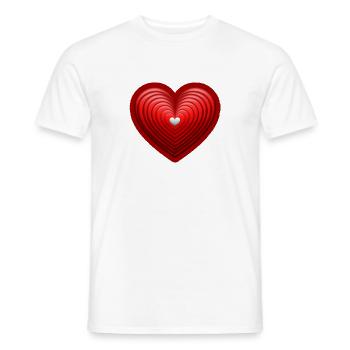 tief_im_HERZEN - Men's T-Shirt - white - Front - AI Model Male 178 dark (178cm)